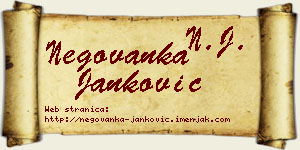 Negovanka Janković vizit kartica